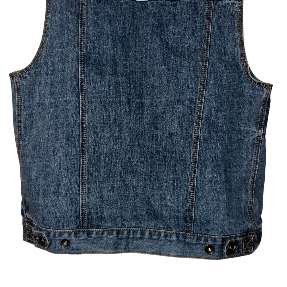 Tommy Hilfigher Jean Denim Vest Boys L 16 18 Patriotic Flag 4th of July Holiday - Picture 8 of 10